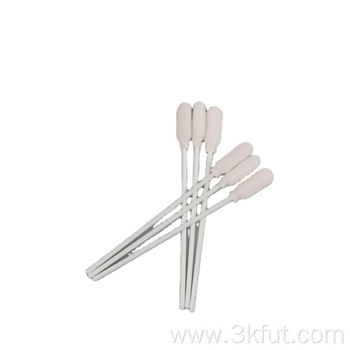 Laboratory sterile clean white foam swab